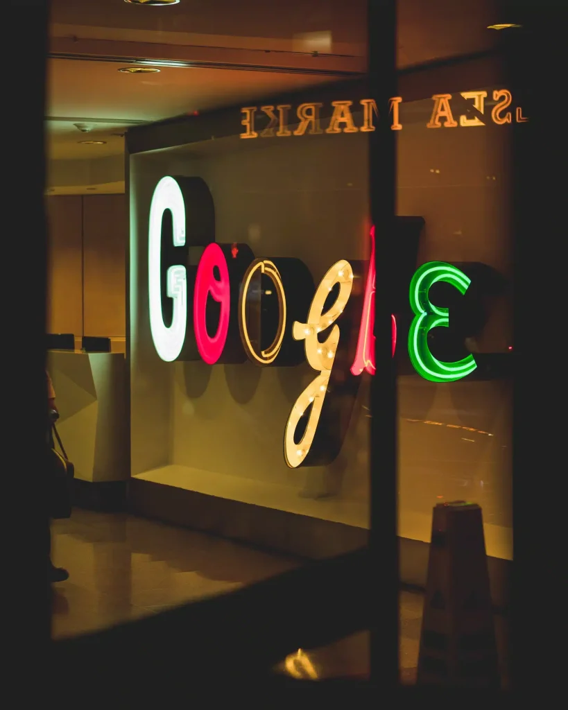 Google neon sign