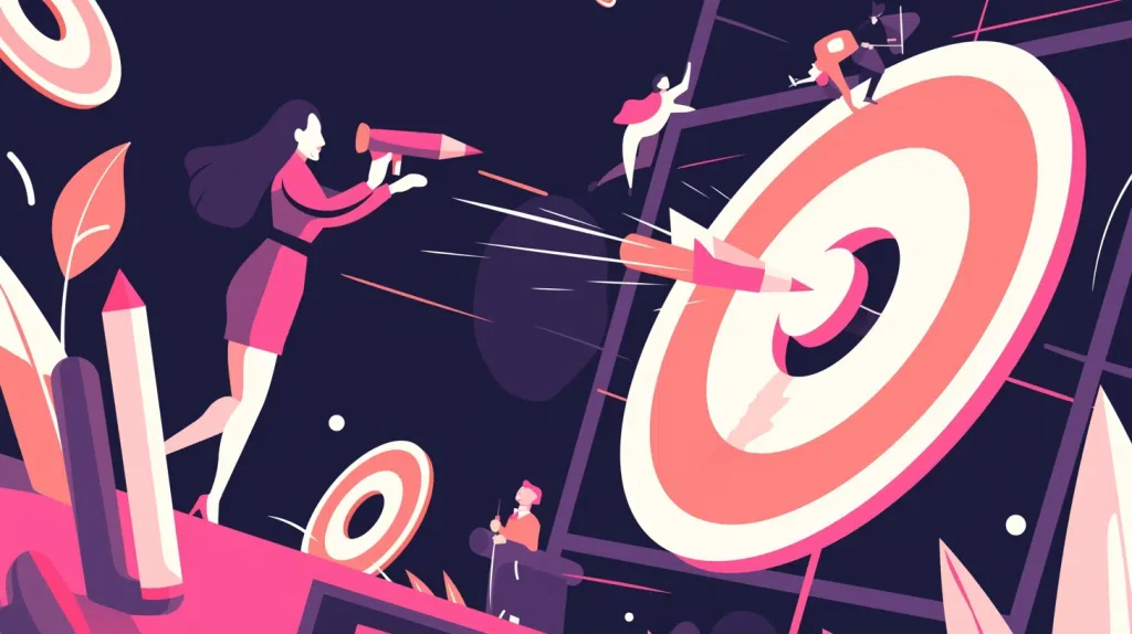 A woman focuses intently as she aims a dart at a target, showcasing precision and concentration in her stance.