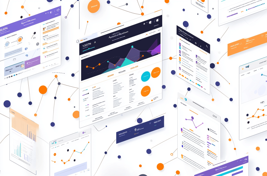 An assortment of graphs and data representations showcasing different types of information and analytical insights.